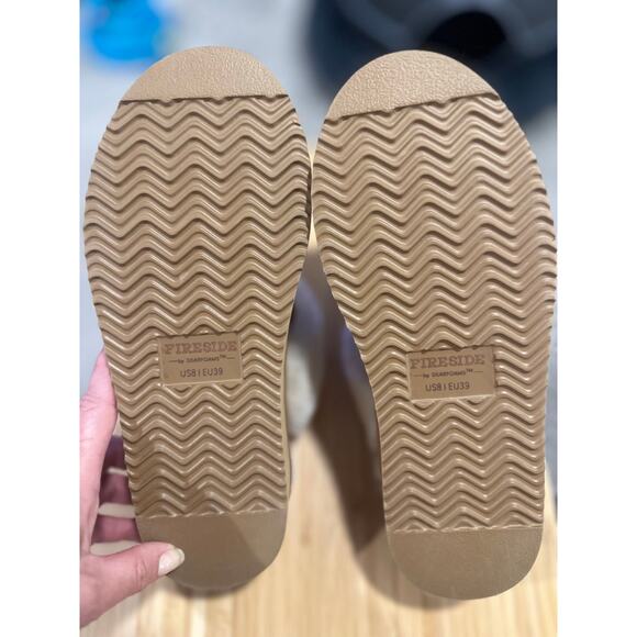 NWOT Women's Fireside Dearfoams Melton Shearling Platform Slipper Sz. US 8/EU 39 - Picture 8 of 11